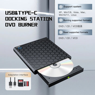 품질  External CD DVD Burner USB 3.0 USB C CD-RW Drive DVD-RW Burner Writer Player 공장