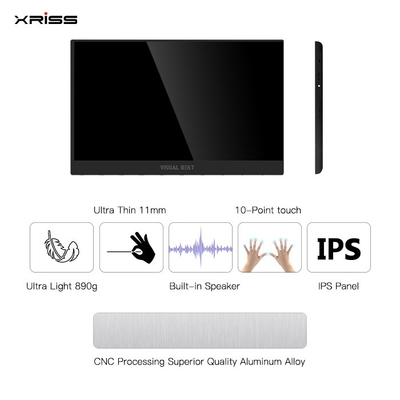 15.6인치 휴대용 모니터 FHD 4K 터치 무터치 화면 휴대용 모니터 HDMI 포트 타입-c