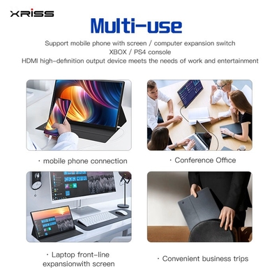 15.6인치 휴대용 모니터 FHD 4K 터치 무터치 화면 휴대용 모니터 HDMI 포트 타입-c
